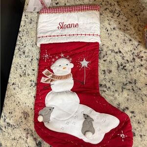 Sloane Snowman Holiday Stocking